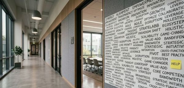 Corporate buzzword wall
